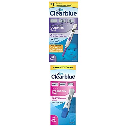 Clearblue Advanced Digital Ovulation Test and Digital Pregnancy Tests, Ovulation Predictor Kit, (10 Ovulation Tests and 2 Pregnancy Tests)