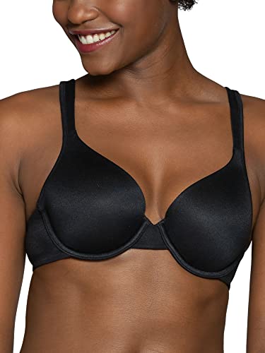 Vanity Fair womens Body Shine Full Coverage T-shirt Bra, Underwire - Black, 36C US