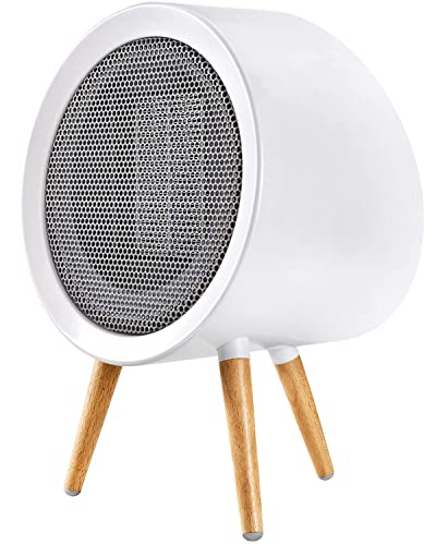 Gaiatop Space Heater, 1000W Energy Efficient Small Space Heater for Indoor Use, PTC Fast Heating Ceramic Electric Space Heater for Office Bedroom Use Home Motorhome-White