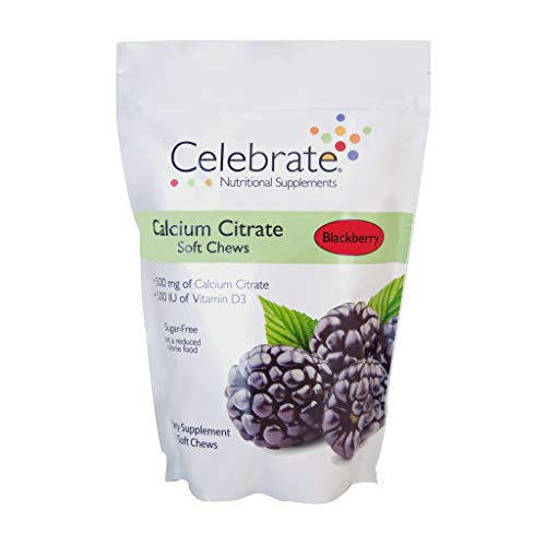Celebrate Vitamins Calcium Citrate Soft Chews - 500 mg - BlackBerry - 90 Count