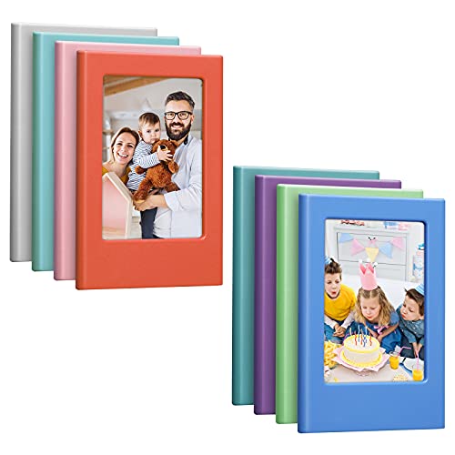 Fintie [8 Pack] Magnetic Photo Frame for 3-Inch Film - Double Sided Fridge Colorful Picture Frame for Fujifilm Instax Mini 11 9 7+ 40 90/ Mini Link Printer/Mini LiPlay Film, Polaroid Instant Film