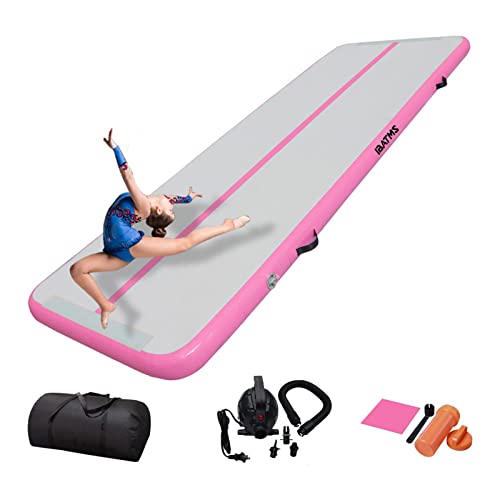 DAIRTRACK IBATMS Air Tumble Track Mat, 10ft/13ft/16ft/20ft Inflatable Gymnastics Air Mat for Gymnastics Training/Home Use/Cheerleading/Yoga/Water