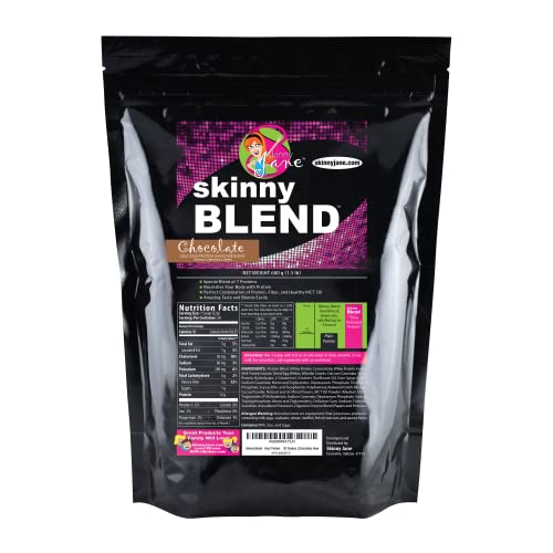 Skinny Blend - Best Tasting Protein Shake for Women - Slim Fast Weight Loss Shakes - Meal Replacement - Low Carb Breakfast - Diet Supplement - Appetite Suppressant - 30 Delicious Shakes (Chocolate)
