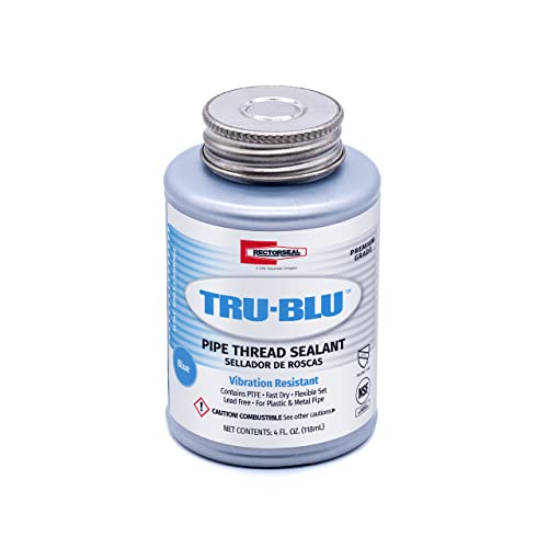 Rectorseal 31631 1/4 Pint Brush Top Tru-Blu Pipe Thread Sealant , Blue