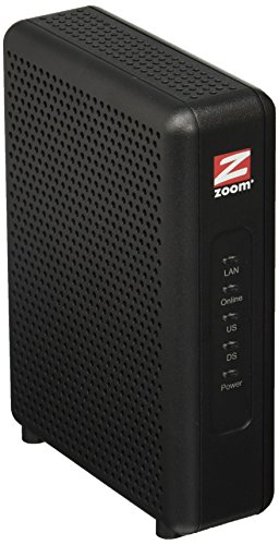 Zoom 8x4 Cable Modem, 343 Mbps DOCSIS 3.0, Model 5345, Certified by Comcast XFINITY, Charter Spectrum, Time Warner Cable and Other Service Providers