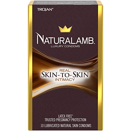 TROJAN NaturaLamb Luxury Latex-Free Condoms, 10 Count