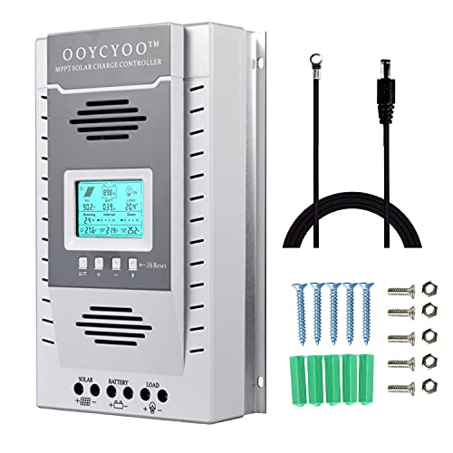 80Amp MPPT Solar Controller 100V Input Tracker for Lithium Iron Phosphate LiFePO4 (Lead Acid AGM) Charger, Solar Panel Maximum Input 1040W/2080W (12V/24V) Automatic (K80A)