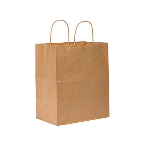 Duro ID# 87490 Bistro Shopping Bag 60# Natural Kraft 250pk 10 x 6.75 x 12