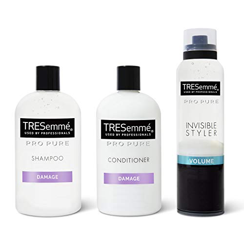 TRESemmé Pro Pure Sulfate Free Shampoo, Conditioner and Styler To Repair Damage and Add Volume Damage Repair Sulfate Free, Paraben Free and Dye-Free Hair Care 3 Count