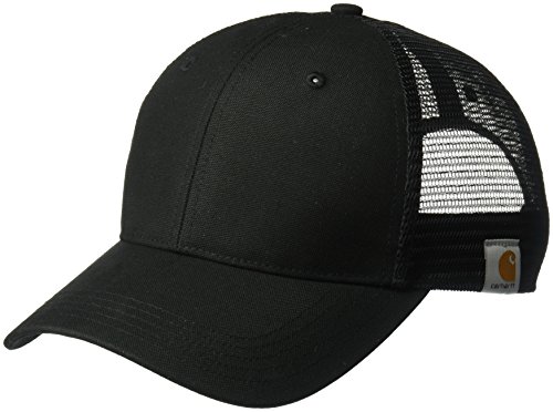 Carhartt Men's Rugged Professional Series Canvas Mesh-Back Cap,Black,One Size