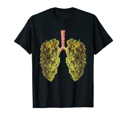 Funny Weed Lung Marijuana Bud T-Shirt - THC Lung TShirt T-Shirt