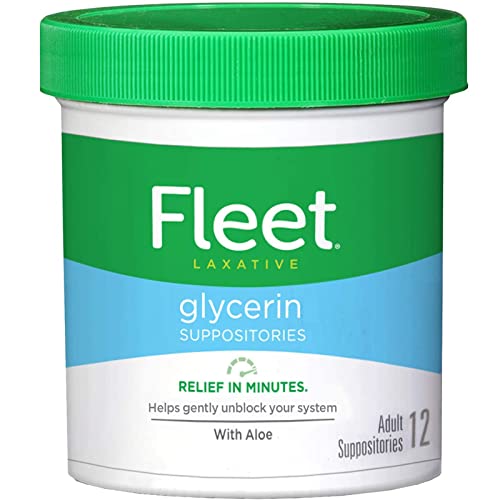 Fleet Laxative Glycerin Suppositories for Adult Constipation, 12 Count (Pack of 1 )