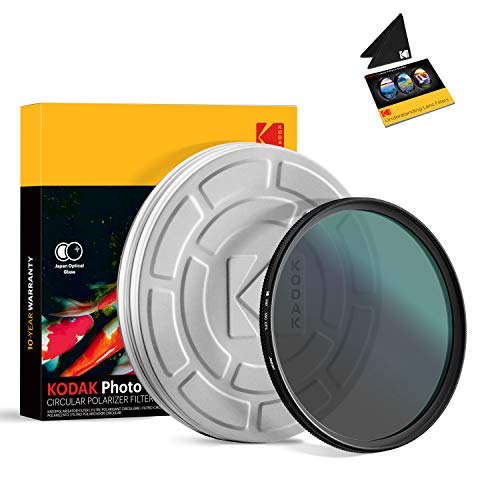 KODAK 105mm CPL Lens Filter | Circular Polarizing Filter Removes Reflections from Glass & Water, Enhances Contrast Improves Color Saturation, Super Slim, Multi-Coated 12-Layer Nano Glass & Mini Guide