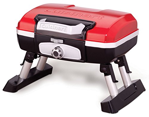 Cuisinart CGG-180T Portable, 17.6 x 18.6 x 11.8-Inch, Petit Gourmet Tabletop Gas Grill, Red