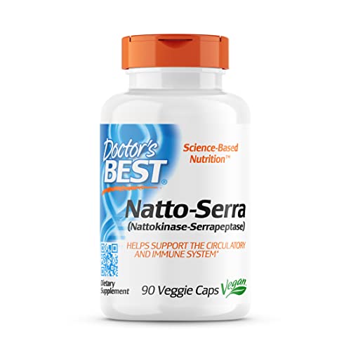 Doctor's Best Natto-Serra, Non-GMO, Vegan, Gluten Free, 90 Veggie Caps