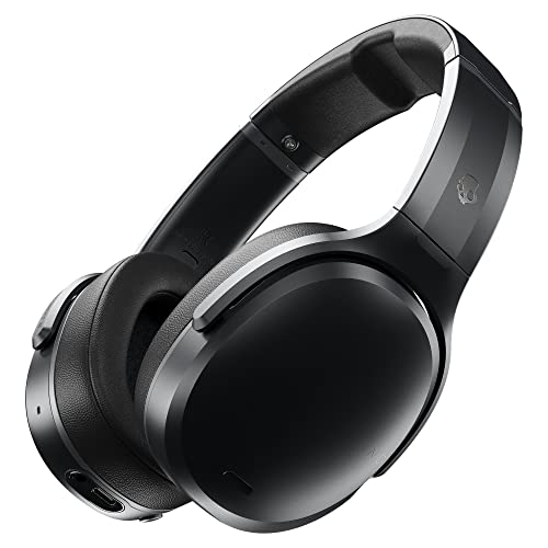 Skullcandy Crusher ANC Over-Ear Noise Canceling Wireless Headphones with Sensory Bass, 24 Hr Battery, Microphone, Works with Bluetooth Devices - Black