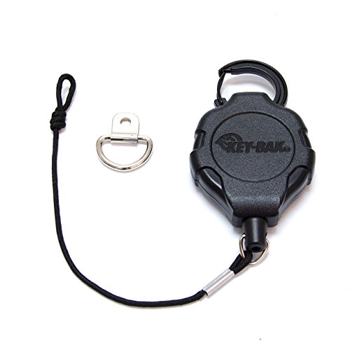 KEY-BAK MIC-BAK CB Radio Retractable Tether, 36' Kevlar Cord, 8' Nylon Attachment Loop, D-Ring Mount Included (0KR3-4A11)