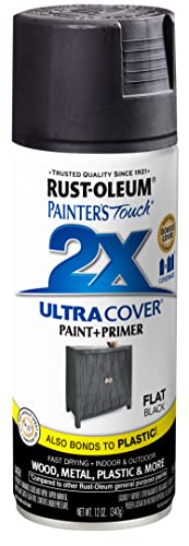 Rust-Oleum 249127 Painter's Touch 2X Ultra Cover, 12 Oz, Flat Black
