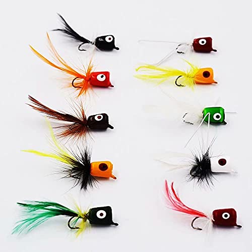 Catchafish Pan Fish Fishing Dry Fly Lure Bass Popper Top Water Bait