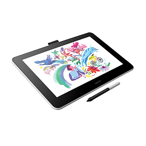 Wacom One HD Creative Pen Display, Drawing Tablet With Screen, 13.3' Graphics Monitor; includes Training & Software, works with Mac, PC & Chromebook, photo/video editing, drawing, design, & education