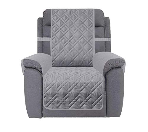 Ameritex Waterproof Nonslip Recliner Cover Stay in Place, Dog Chair Cover Furniture Protector, Ideal Recliner Slipcovers for Pets and Kids (23', Light Grey)