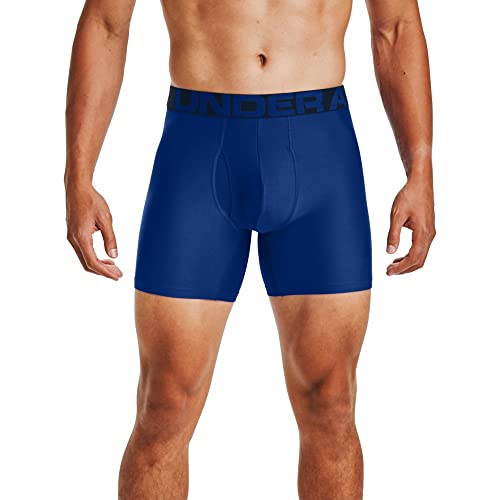 Under Armour Men's Tech 6-inch Boxerjock 2-Pack , Royal (400)/Academy Blue , Large