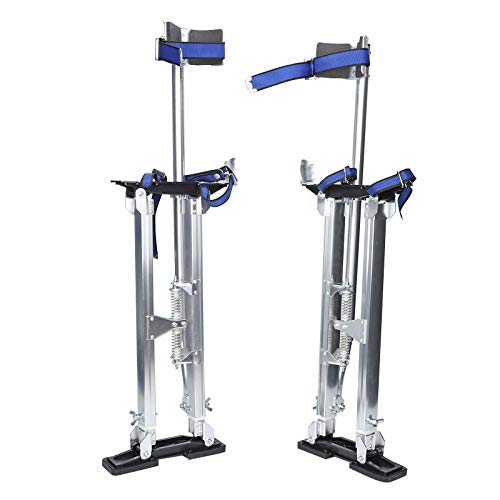 SUPERFASTRACING 24-40 inch Drywall Stilts Aluminum Tool Silver Stilt for Painting Painter Taping Silver