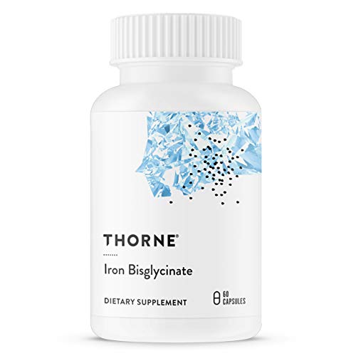 THORNE Iron Bisglycinate - 25 mg Iron Supplement for Enhanced Absorption Without Gastrointestinal Side Effects - NSF Certified for Sport - Gluten-Free - 60 Capsules