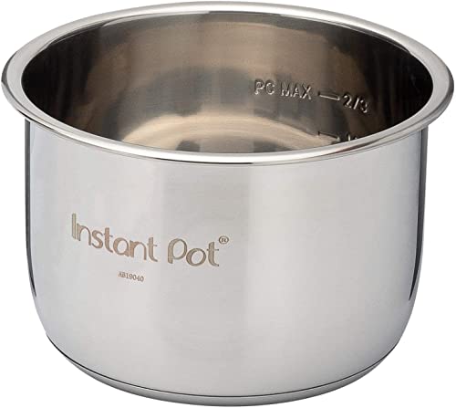 Instant Pot Stainless Steel Inner Cooking Pot Mini 3-Qt, Polished Surface, Rice Cooker, Stainless Steel Cooking Pot
