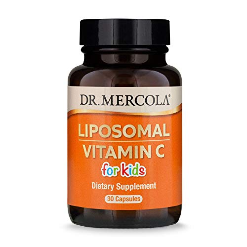 Dr. Mercola Liposomal Vitamin C for Kids Capsules Dietary Supplement, 125 mg per Serving, 30 Servings (30 Capsules), Immune Support, Non GMO, Soy Free, Gluten Free