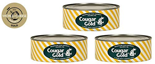 WSU Creamery Wazzu Cougar Gold Sharp White Cheddar Cheese (30oz Can) (3-Can Pack)