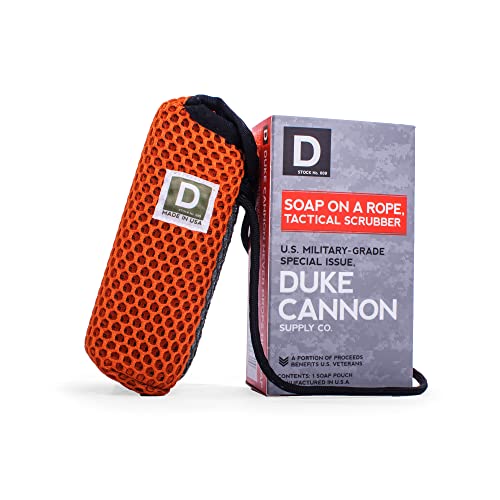 Duke Cannon Supply Co. Tactical Scrubber Soap On a Rope Pouch for Men - Mesh Bar Soap Holder Bag, Bath and Shower Body Scrubber, Exfoliator, Machine Washable, Long Lasting, Cruelty-Free (1 Pouch)
