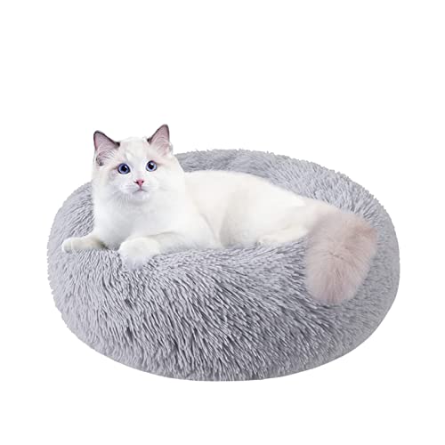 Cat Beds for Indoor Cats,20/24 Inch Dog Bed for Small Melium Large Dogs, Washable-Round Pet Bed for Puppy and Kitten with Slip-Resistant Bottom