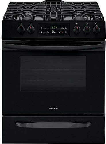 Frigidaire FFGH3054UB 30' Slide-in Gas Range with 5 Burners 5 Cu. Ft. Oven Capacity Self Clean and Storage Drawer in Black