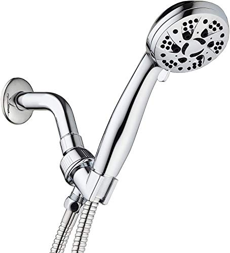 AquaDance High Pressure 6-Setting 3.5' Chrome Face Handheld Shower with Hose for the Ultimate Shower Experience! Officially Independently Tested to Meet Strict US Quality & Performance Standards!