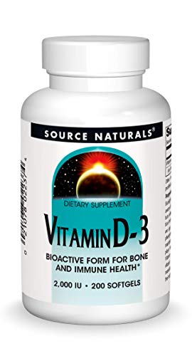 Source Naturals Vitamin D-3 2000 iu Supports Bone & Immune Health - 200 Softgels