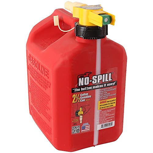 No-Spill 1405 2-1/2-Gallon Poly Gas Can,Red