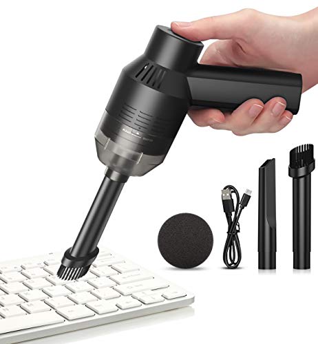 HONKYOB [Upgrade] Mini Vacuum Cordless Vacuum Keyboard Cleaner Rechargeable Desk Vacuum for Cleaning Dust,Hair,Crumbs,Eraser Scrap,Cigarette Ash,Laptop,Pet House