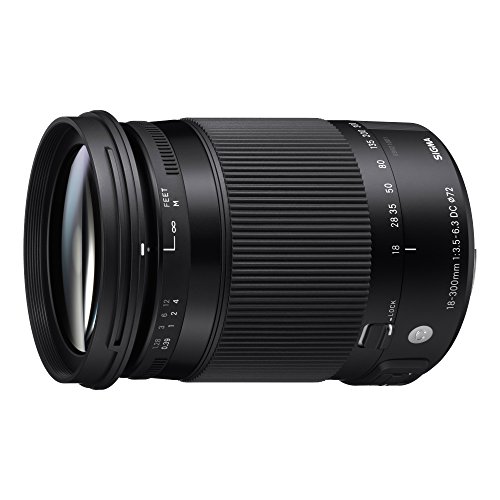 Sigma 886306 18-300mm F3.5-6.3 Contemporary DC Macro OS HSM Lens for Nikon, Black