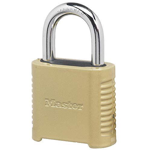 Master Lock 875D Heavy Duty Outdoor Combination Lock, 2 in. Wide, Brass Finish