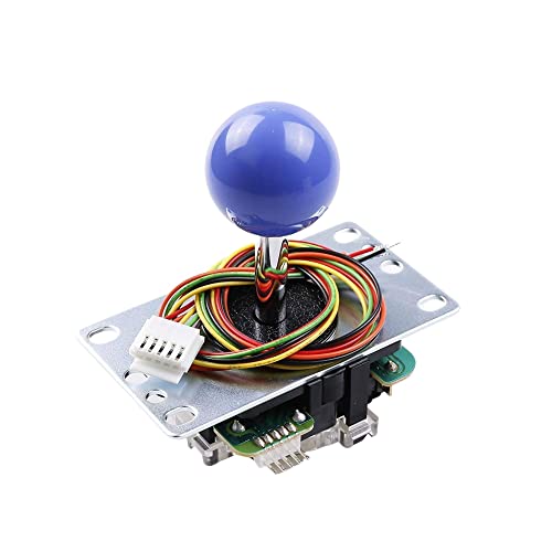 SANWA JLF-TP-8YT Joystick Dark Blue Original - for Arcade Jamma Game 4 & 8 Way Adjustable, Compatible with Catz Mad SF4 Tournament Joystick (Dark Blue Ball Top), Use for Arcade Machine Cabinet S@NWA