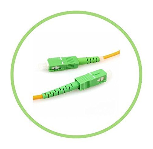 PacSatSales - Fiber Optic Internet Cable - Single Mode Patch Cable - SIMPLEX - OS1-9/125um (1M, SC/APC to SC/APC)