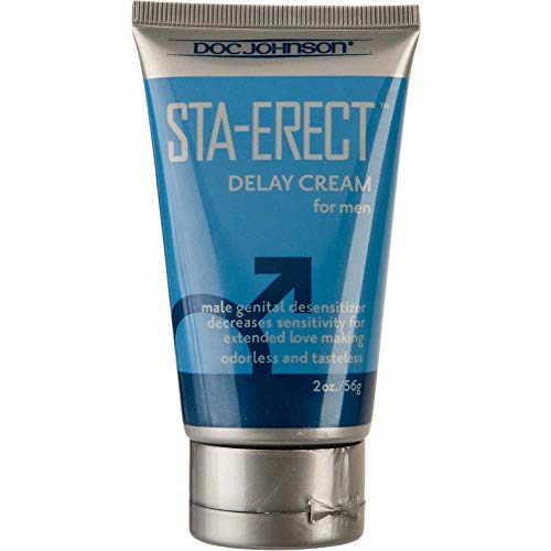 Doc Johnson Sta-Erect Delay Cream for Men, Assorted, 2 Oz