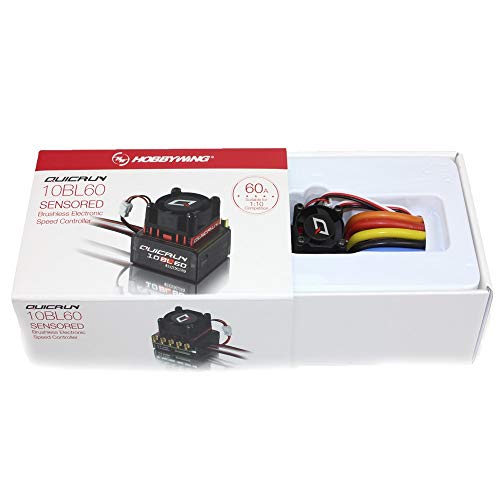 Hobbywing QUICRUN 10BL120 120A Sensored / 10BL60 60A Sensored Brushless ESC Speed Controller for 1/10 1/12 RC Mini Car (10BL120 120A Sensored)