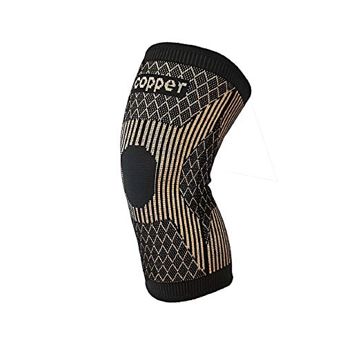 SHENGYADE Copper Knee Brace -Copper Knee Sleeve Compression For Sports,Workout,Arthritis Pain Relief and Support-Single (M)