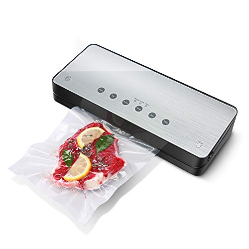 Vacuum Sealer Machine, Automatic Food Vacuum Sealer for Home, Food Preservation with Vacuum Sealer Kits (Bags/Hoses), Suitable for Dry and Moist Food