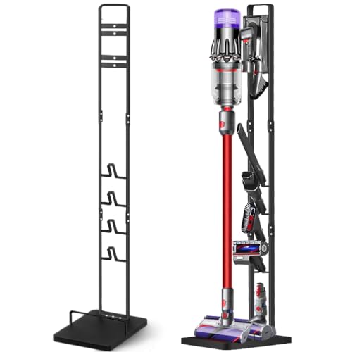 Haturi Vacuum Stand, Vacuum Accessories Stable Metal Storage Bracket Holder for Dyson Handheld V15 V11 V10 V8 V7 V6 Cordless Vacuum Cleaners, Black DC30 DC31 DC34 DC35 DC58 DC59 DC62 DC74