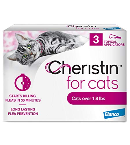 Cheristin for Cats Topical Flea Prevention – Starts Killing Fleas in 30 Minutes, 3 Dose