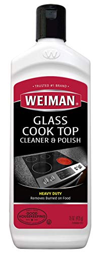 Weiman Glass Cooktop Heavy Duty Cleaner & Polish - Shines and Protects Glass/Ceramic Smooth Top Ranges with its Gentle Formula - 15 Oz.