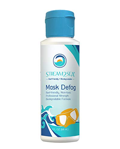 Mask Defog Biodegradable Formula Defogger Coating | 2 Fl Oz Reef Friendly Anti Fog Mask For Glasses, Snorkel Mask, Scuba Divers, Ski Goggles and Sports Glasses Equipment | Pack of 1 by Stream2Sea